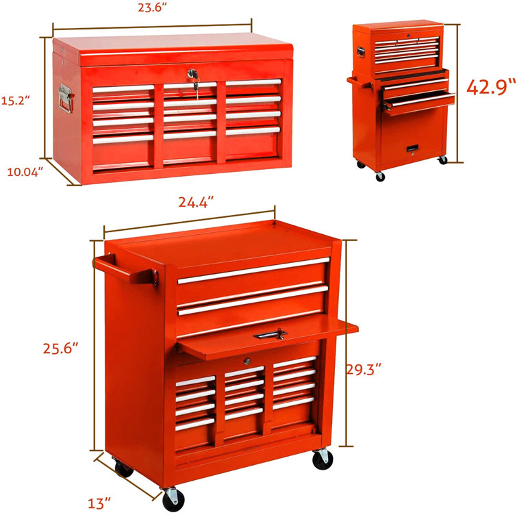 8 drawer rolling store tool chest